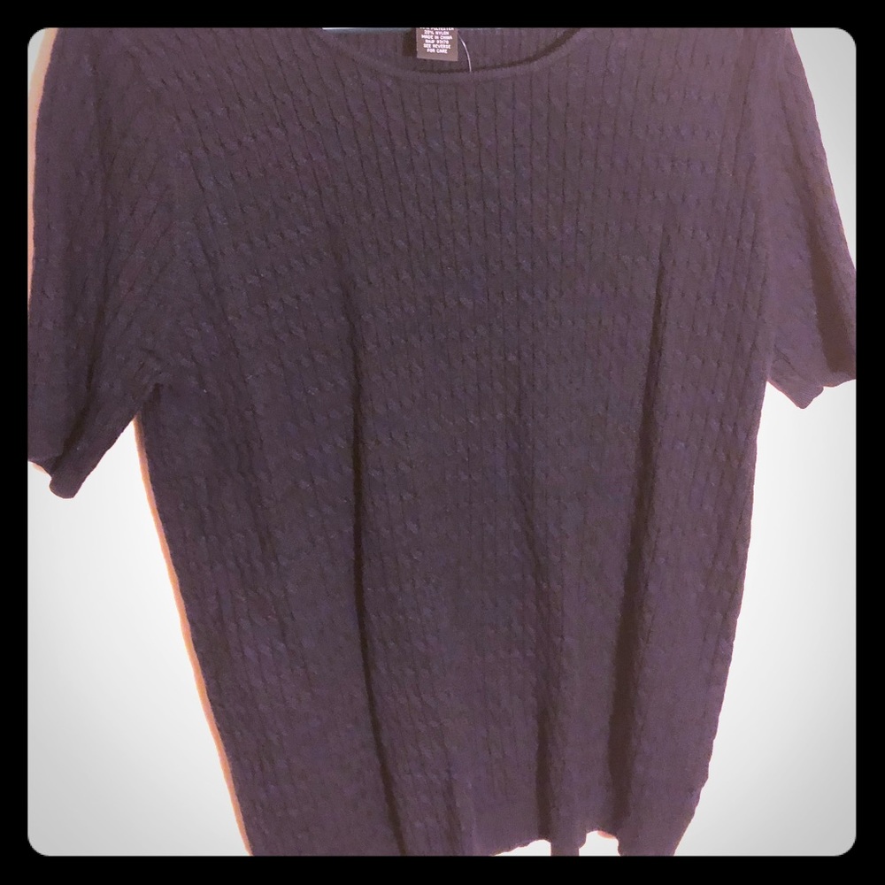 Black knit top
